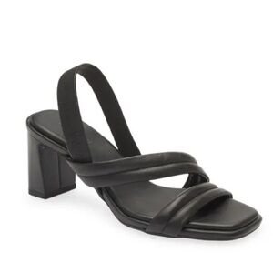Caslon Lennyn Slingback Sandal - black leather - size 12